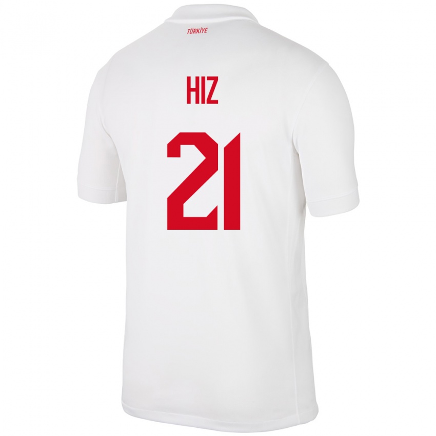 Hombre Camiseta Turquía Gülbin Hız #21 Blanco 1ª Equipación 24-26 La Camisa Chile