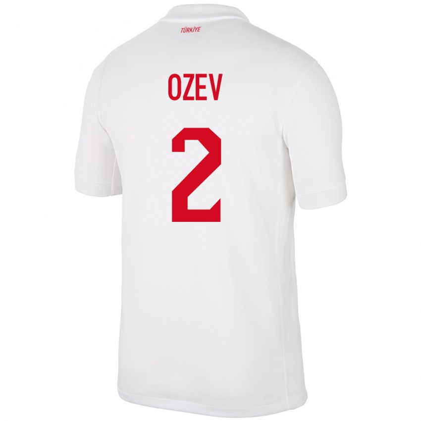 Hombre Camiseta Turquía Ümran Özev #2 Blanco 1ª Equipación 24-26 La Camisa Chile