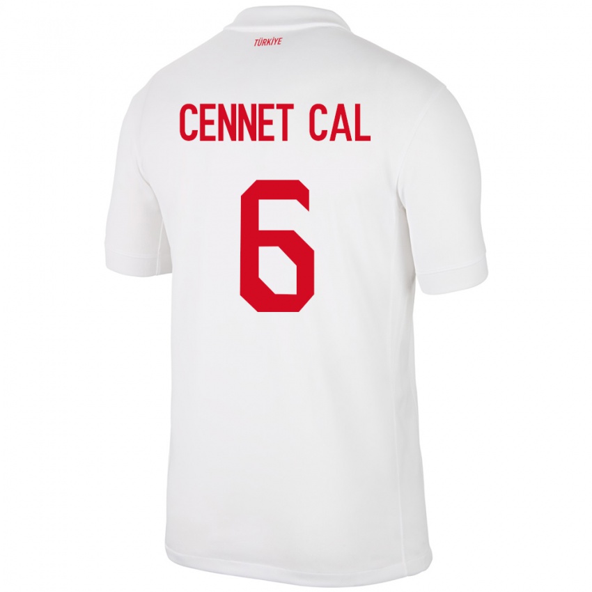 Hombre Camiseta Turquía Meryem Cennet Çal #6 Blanco 1ª Equipación 24-26 La Camisa Chile