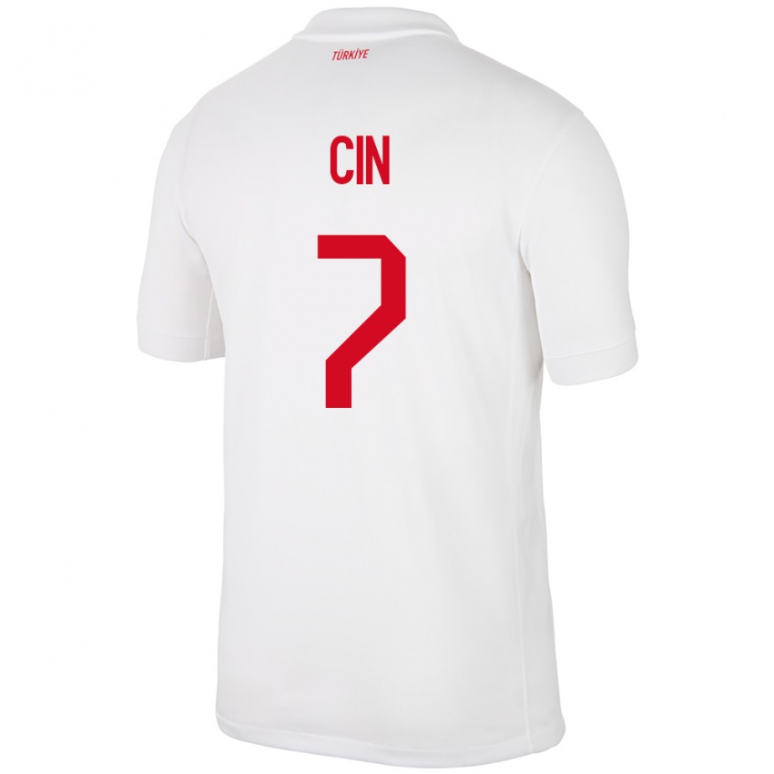 Hombre Camiseta Turquía Miray Cin #7 Blanco 1ª Equipación 24-26 La Camisa Chile