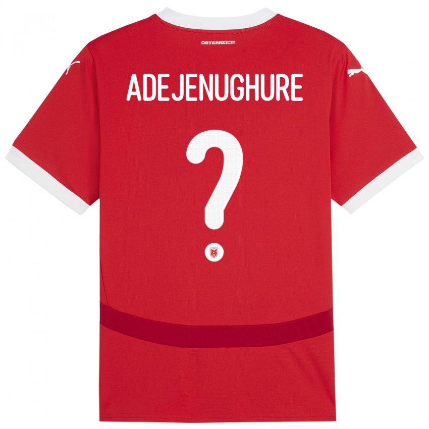 Hombre Camiseta Austria Oghenetejiri Adejenughure #0 Rojo 1ª Equipación 24-26 La Camisa Chile