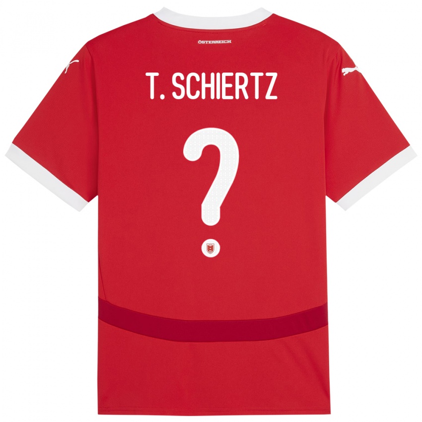 Hombre Camiseta Austria Tammo Schiertz #0 Rojo 1ª Equipación 24-26 La Camisa Chile
