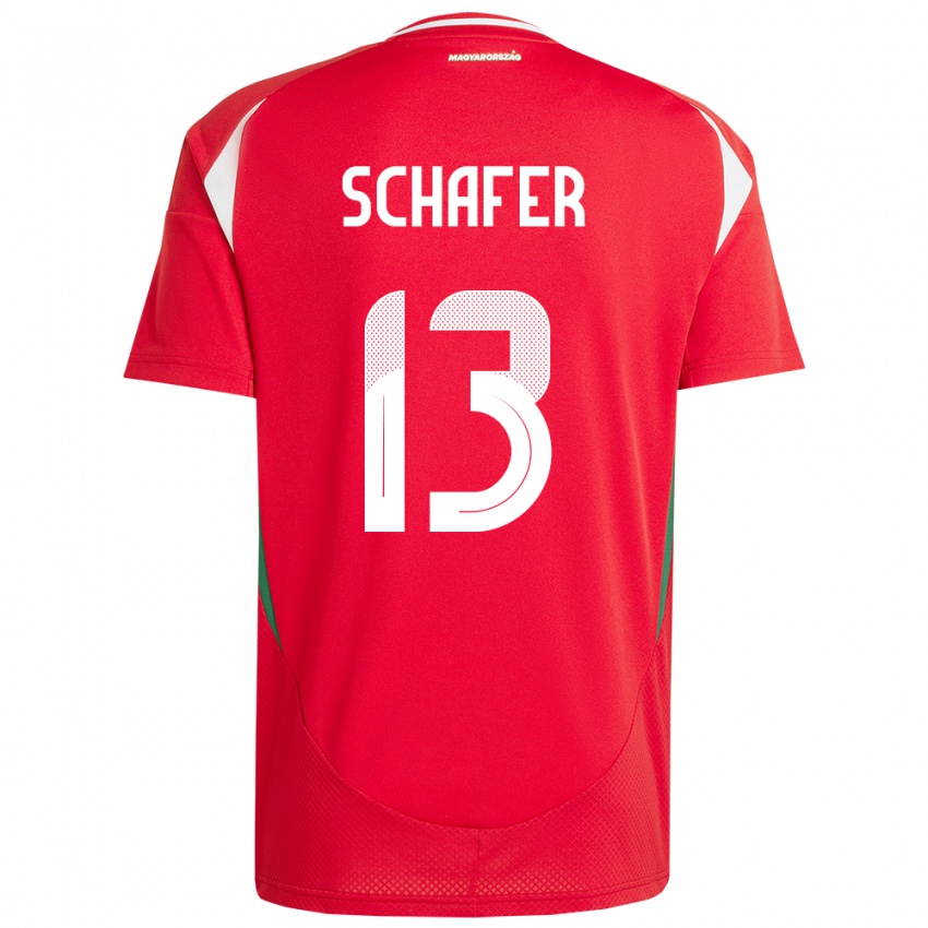 Hombre Camiseta Hungría András Schäfer #13 Rojo 1ª Equipación 24-26 La Camisa Chile