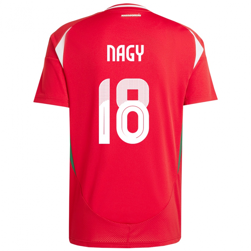 Hombre Camiseta Hungría Zsolt Nagy #18 Rojo 1ª Equipación 24-26 La Camisa Chile