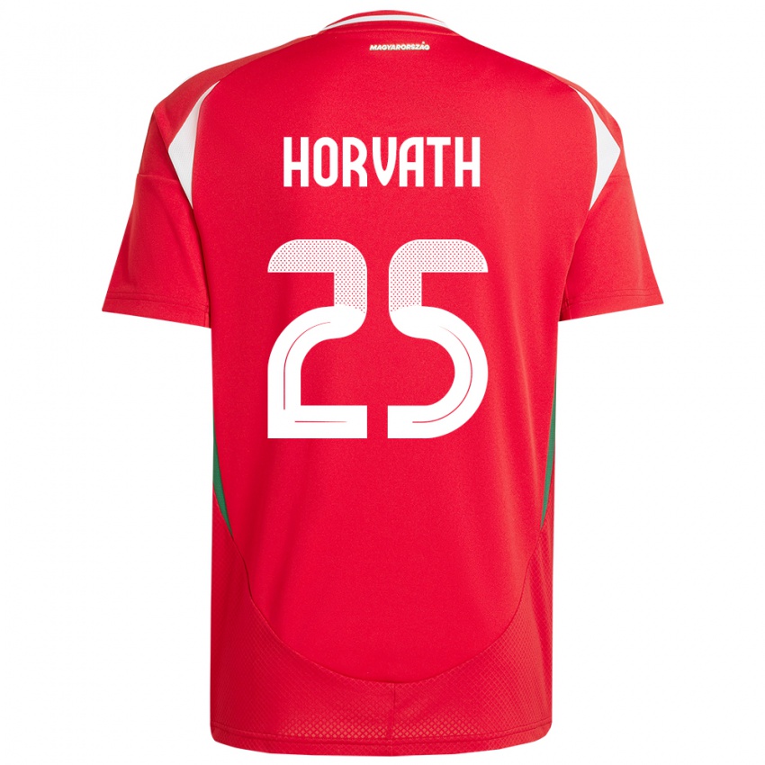 Hombre Camiseta Hungría Krisztofer Horváth #25 Rojo 1ª Equipación 24-26 La Camisa Chile