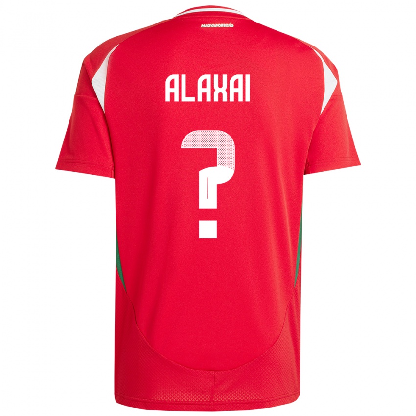 Hombre Camiseta Hungría Áron Alaxai #0 Rojo 1ª Equipación 24-26 La Camisa Chile