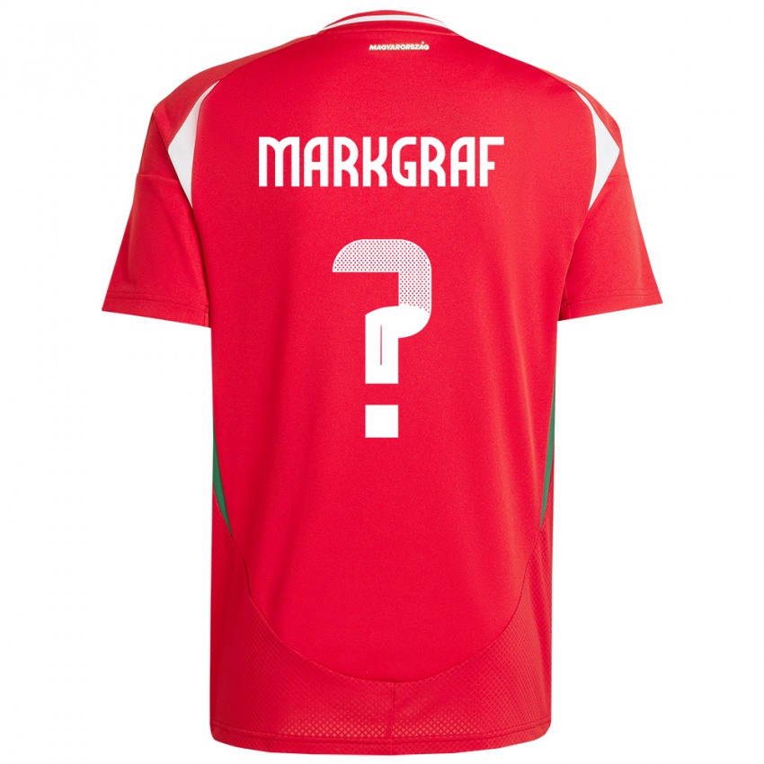 Hombre Camiseta Hungría Ákos Markgráf #0 Rojo 1ª Equipación 24-26 La Camisa Chile