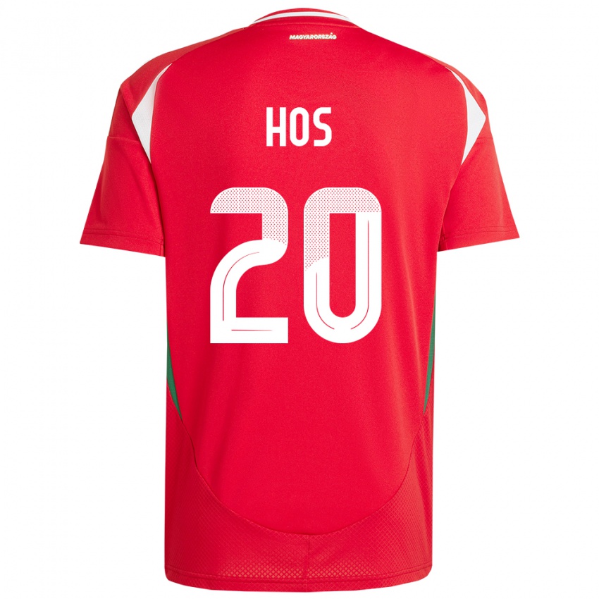 Hombre Camiseta Hungría Zsombor Hős #20 Rojo 1ª Equipación 24-26 La Camisa Chile