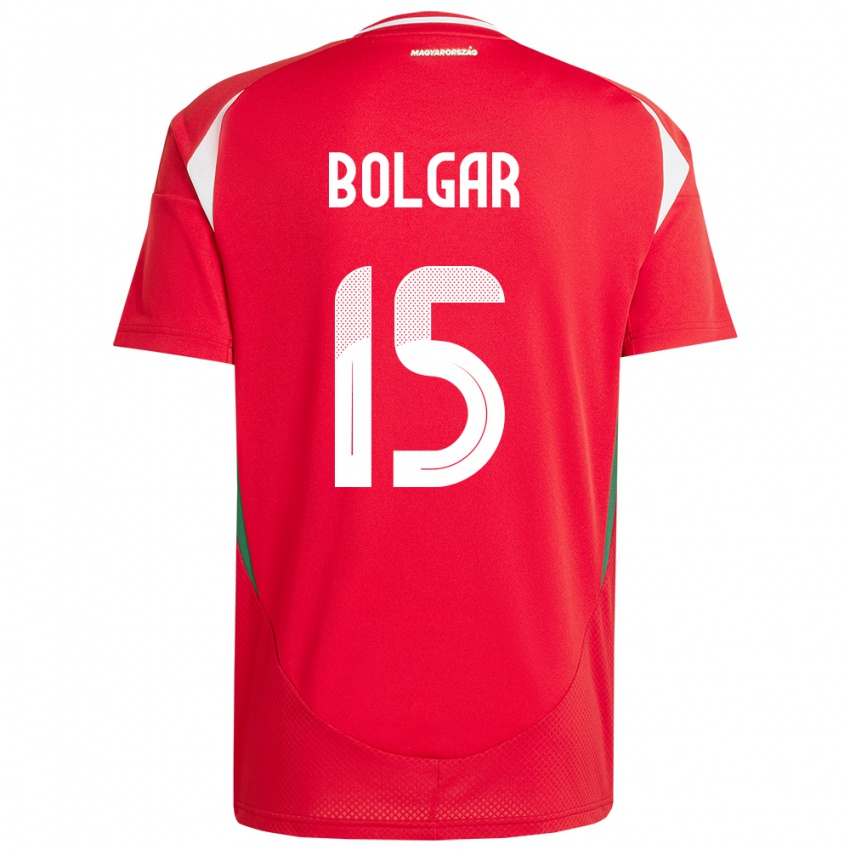 Hombre Camiseta Hungría Botond Bolgár #15 Rojo 1ª Equipación 24-26 La Camisa Chile