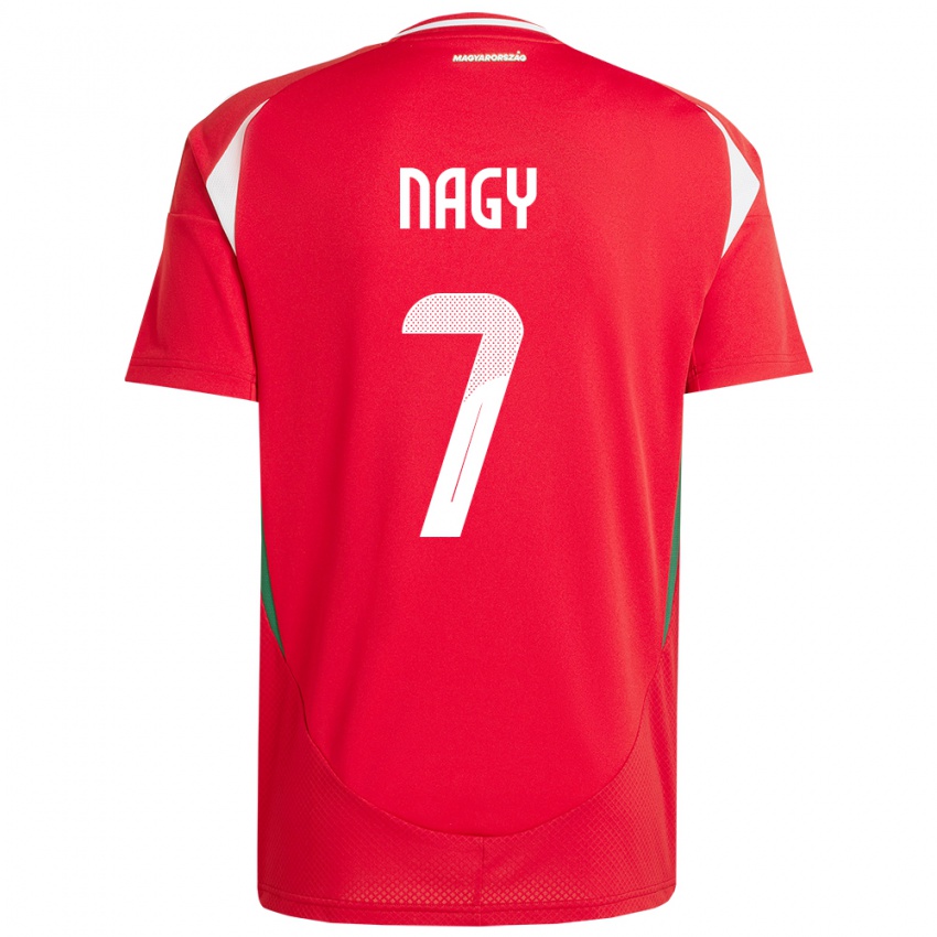 Hombre Camiseta Hungría Fanni Nagy #7 Rojo 1ª Equipación 24-26 La Camisa Chile