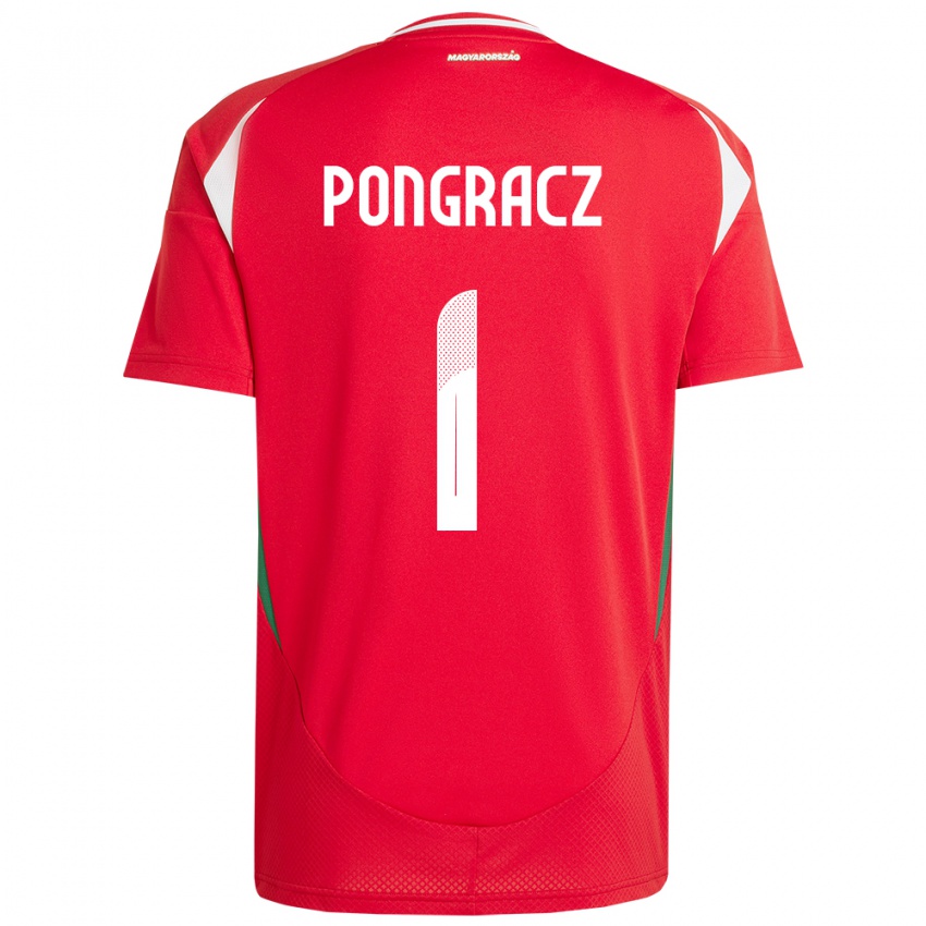 Hombre Camiseta Hungría Agness Pongracz #1 Rojo 1ª Equipación 24-26 La Camisa Chile