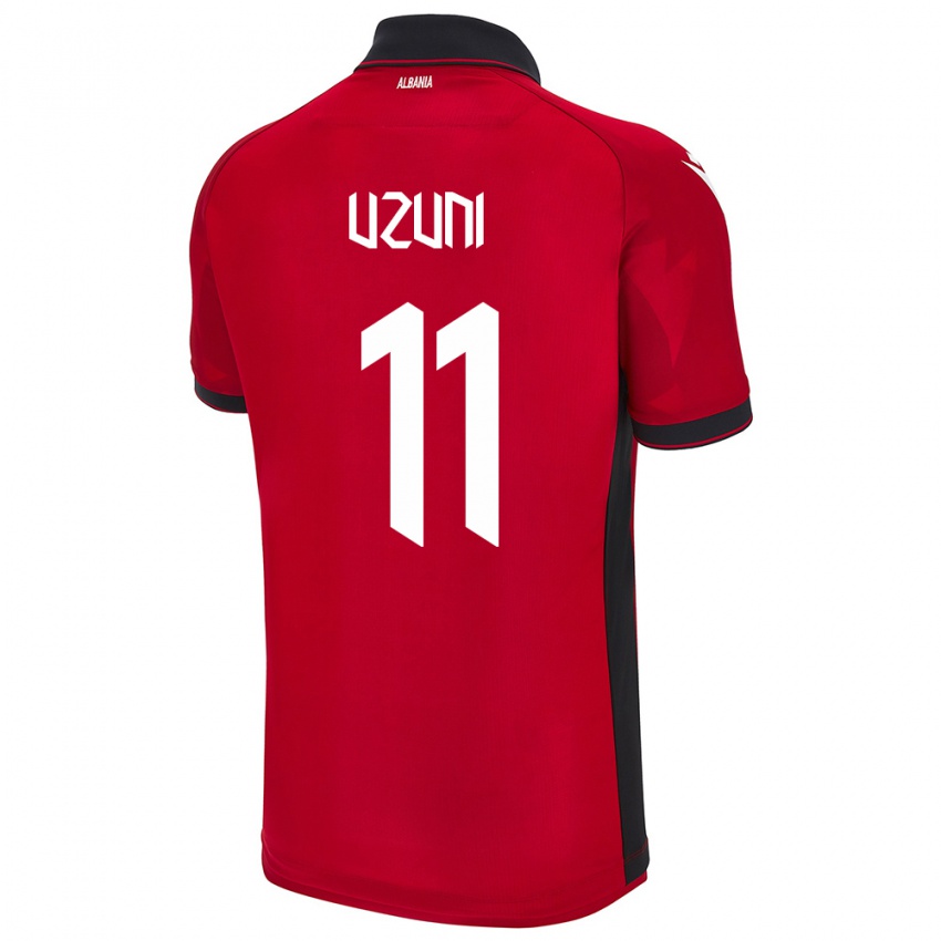 Hombre Camiseta Albania Myrto Uzuni #11 Rojo 1ª Equipación 24-26 La Camisa Chile