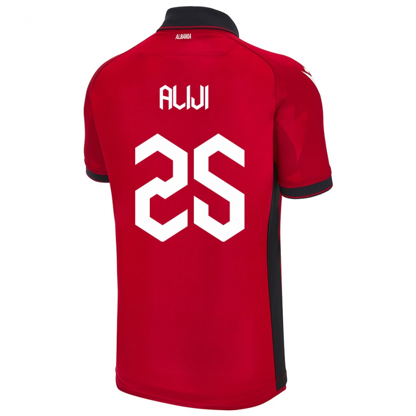 Hombre Camiseta Albania Naser Aliji #25 Rojo 1ª Equipación 24-26 La Camisa Chile