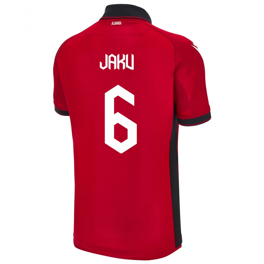 Hombre Camiseta Albania Jordi Jaku #6 Rojo 1ª Equipación 24-26 La Camisa Chile