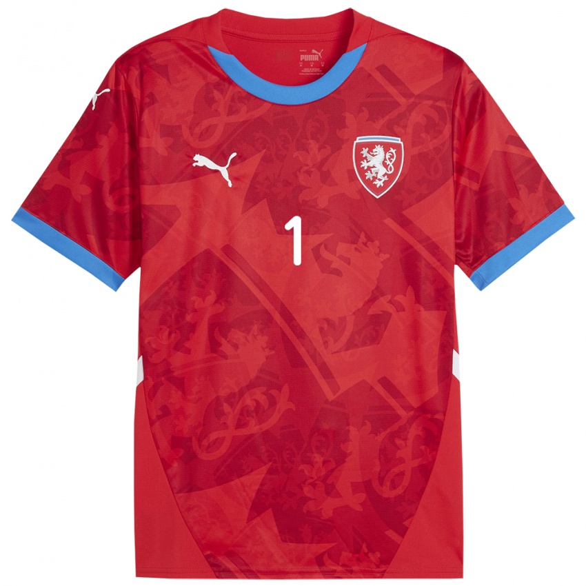 Hombre Camiseta Chequia Adam Rezek #1 Rojo 1ª Equipación 24-26 La Camisa Chile