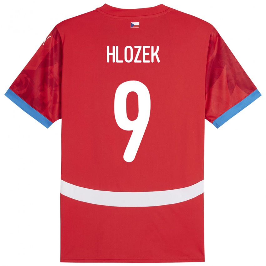Hombre Camiseta Chequia Adam Hlozek #9 Rojo 1ª Equipación 24-26 La Camisa Chile
