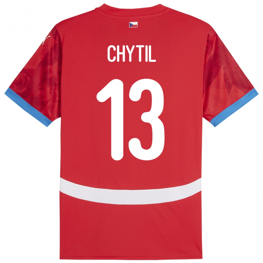 Hombre Camiseta Chequia Mojmir Chytil #13 Rojo 1ª Equipación 24-26 La Camisa Chile