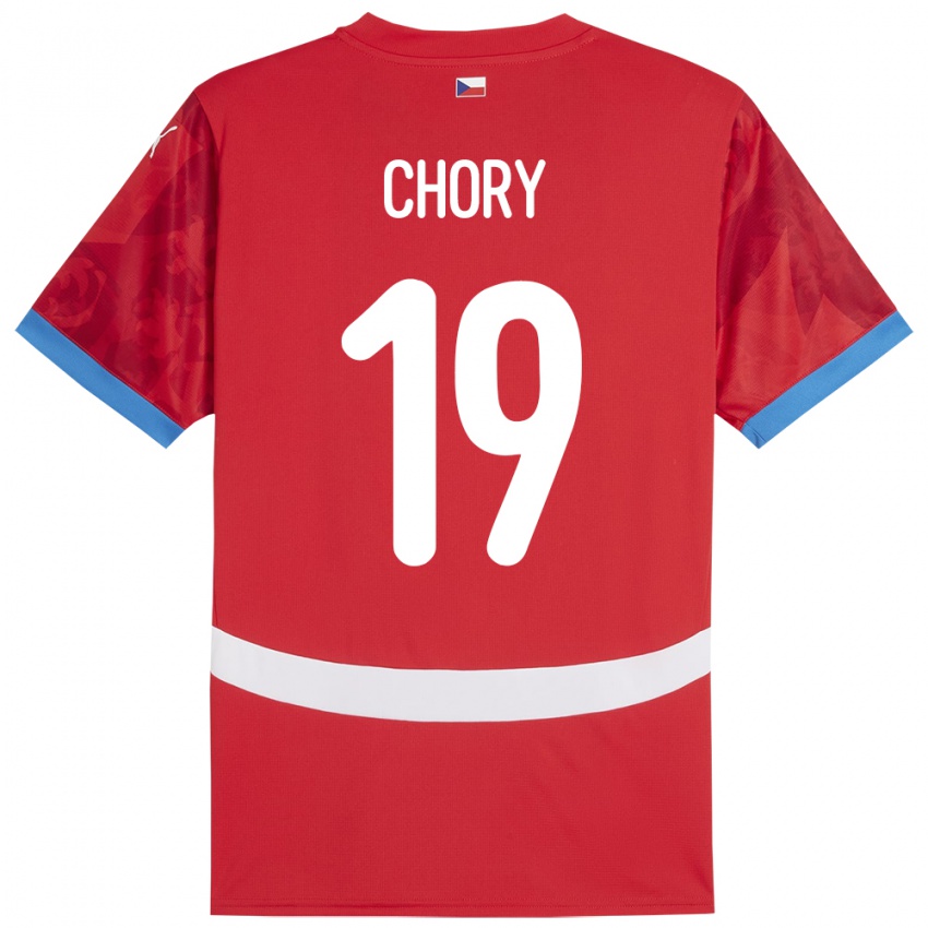 Hombre Camiseta Chequia Tomas Chory #19 Rojo 1ª Equipación 24-26 La Camisa Chile