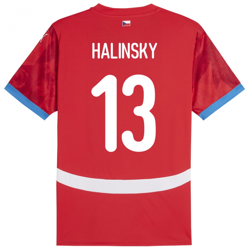 Hombre Camiseta Chequia Denis Halinsky #13 Rojo 1ª Equipación 24-26 La Camisa Chile