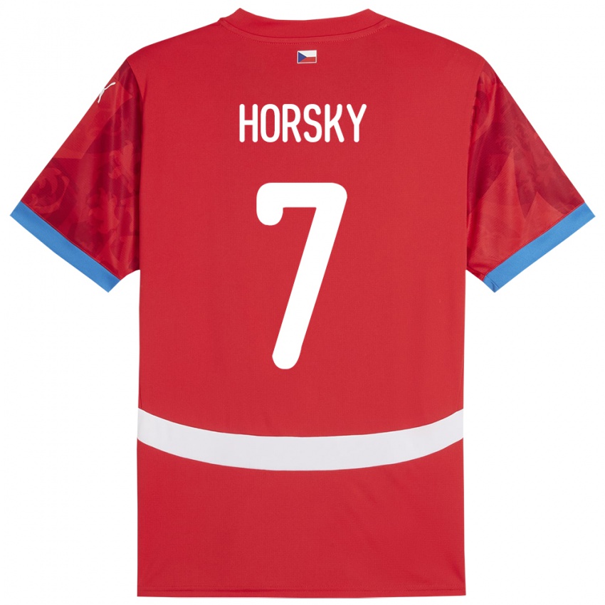 Hombre Camiseta Chequia Filip Horsky #7 Rojo 1ª Equipación 24-26 La Camisa Chile