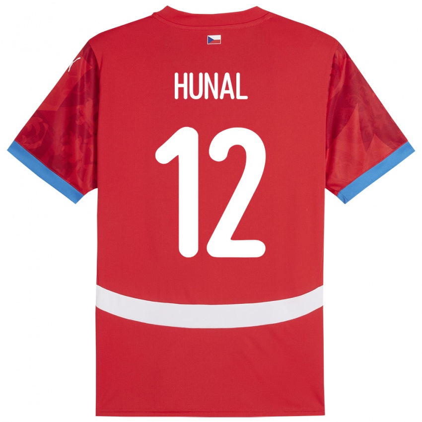 Hombre Camiseta Chequia Eric Hunal #12 Rojo 1ª Equipación 24-26 La Camisa Chile