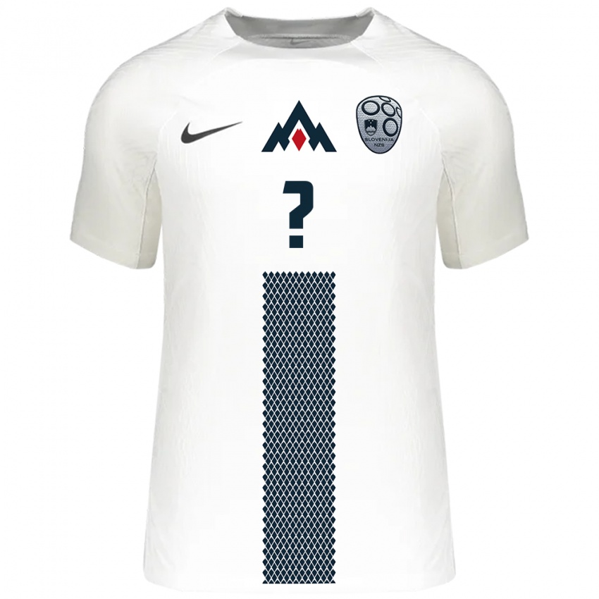 Hombre Camiseta Eslovenia David Ursic #0 Blanco 1ª Equipación 24-26 La Camisa Chile