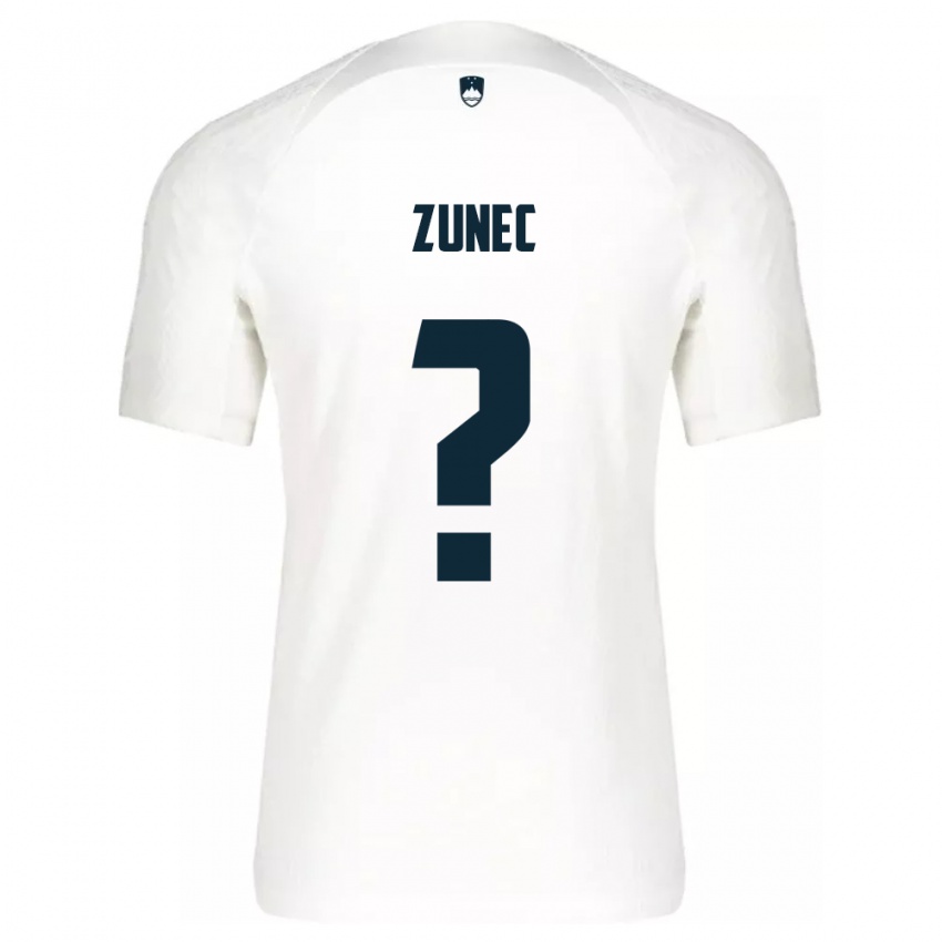 Hombre Camiseta Eslovenia Bor Zunec #0 Blanco 1ª Equipación 24-26 La Camisa Chile