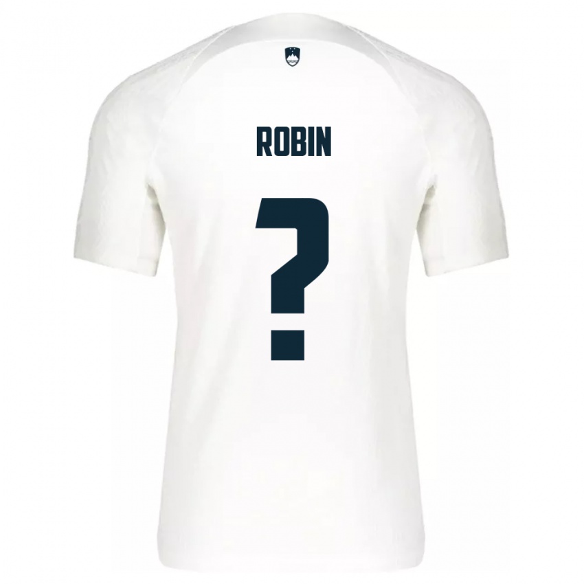 Hombre Camiseta Eslovenia Jaka Robin #0 Blanco 1ª Equipación 24-26 La Camisa Chile