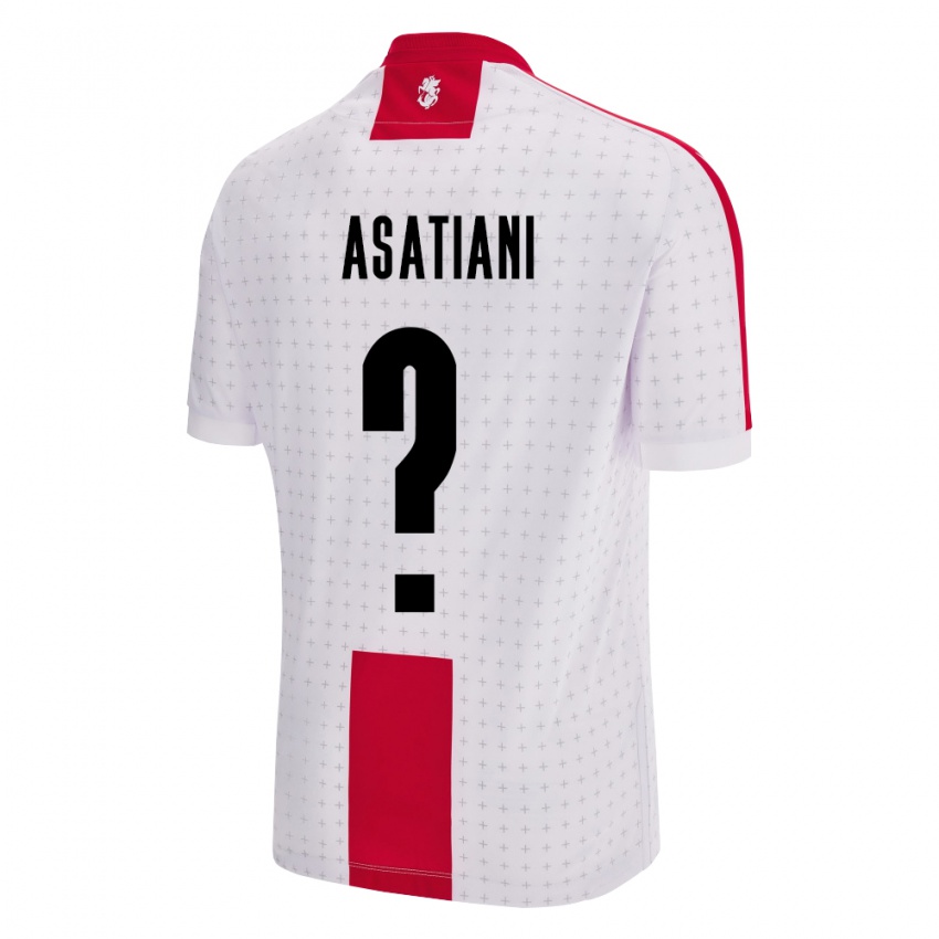 Hombre Camiseta Georgia Davit Asatiani #0 Blanco 1ª Equipación 24-26 La Camisa Chile