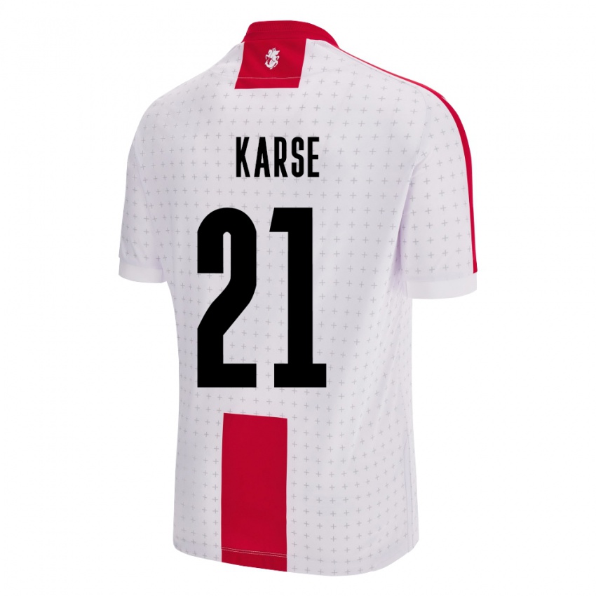 Hombre Camiseta Georgia Karse #21 Blanco 1ª Equipación 24-26 La Camisa Chile