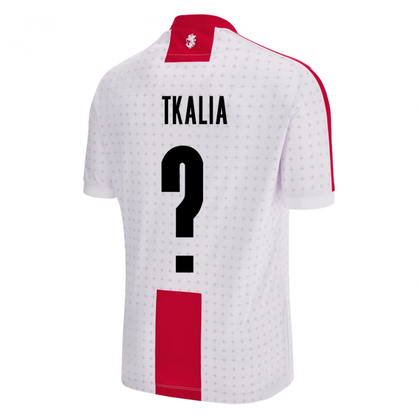 Hombre Camiseta Georgia Nikoloz Tkalia #0 Blanco 1ª Equipación 24-26 La Camisa Chile