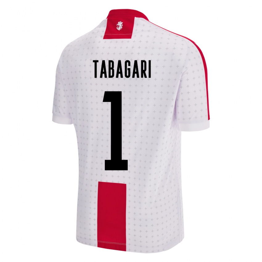 Hombre Camiseta Georgia Eka Tabagari #1 Blanco 1ª Equipación 24-26 La Camisa Chile