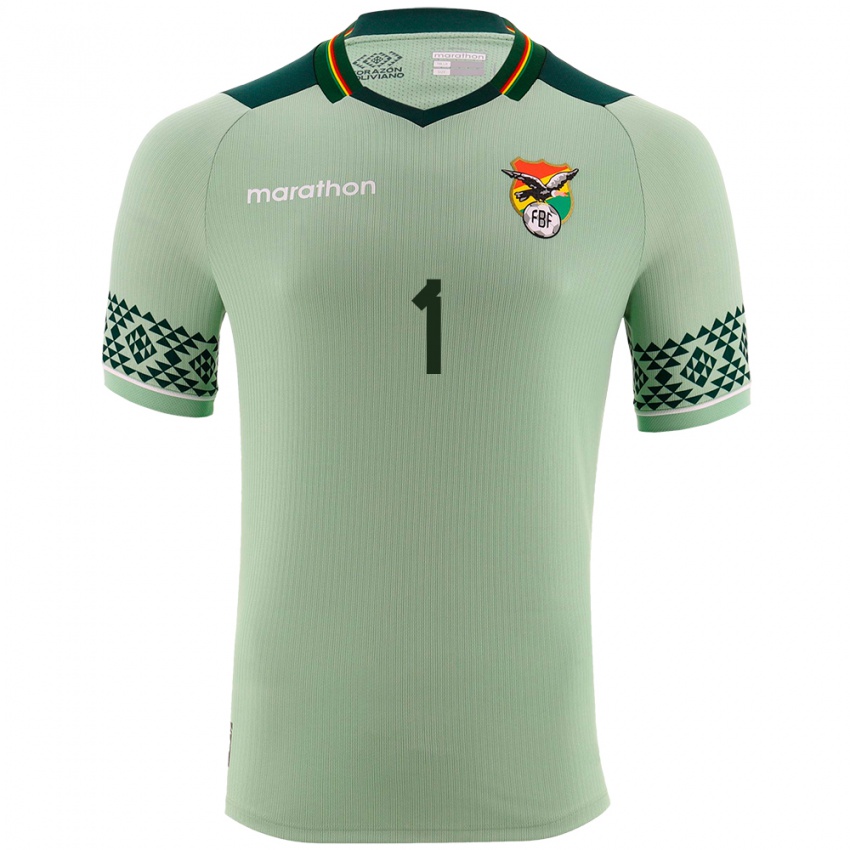 Hombre Camiseta Bolivia Mel Ontiveros #1 Verde Claro 1ª Equipación 24-26 La Camisa Chile