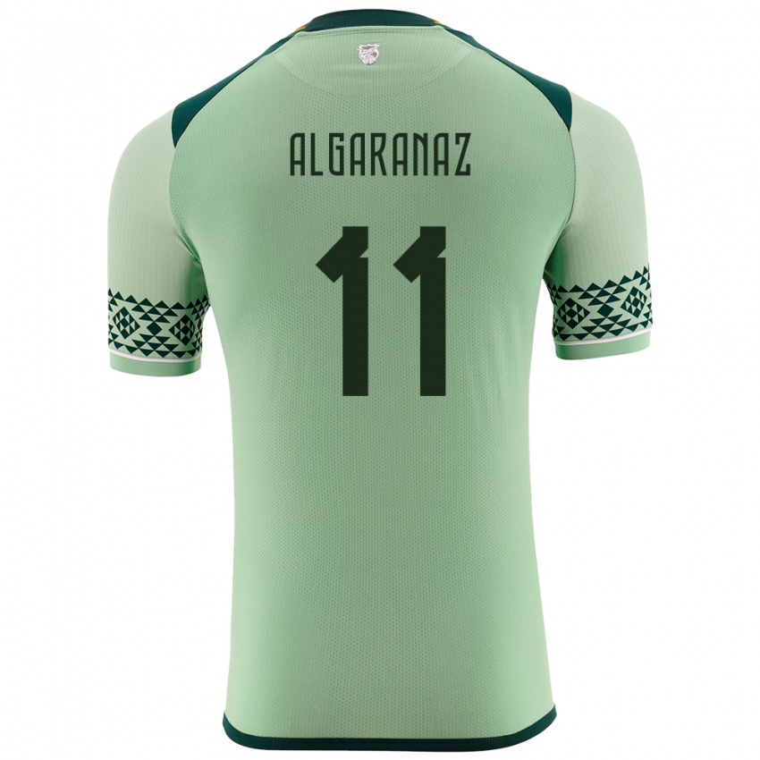 Hombre Camiseta Bolivia Carmelo Algarañaz #11 Verde Claro 1ª Equipación 24-26 La Camisa Chile