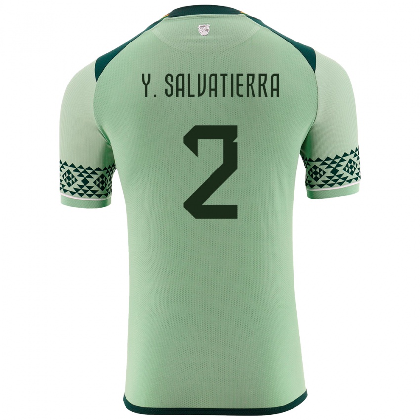 Hombre Camiseta Bolivia Yuditaz Jimena Salvatierra #2 Verde Claro 1ª Equipación 24-26 La Camisa Chile