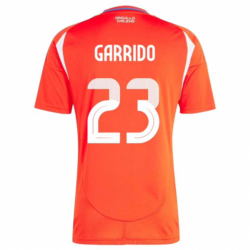 Hombre Camiseta Chile Pedro Garrido #23 Rojo 1ª Equipación 24-26 La Camisa Chile