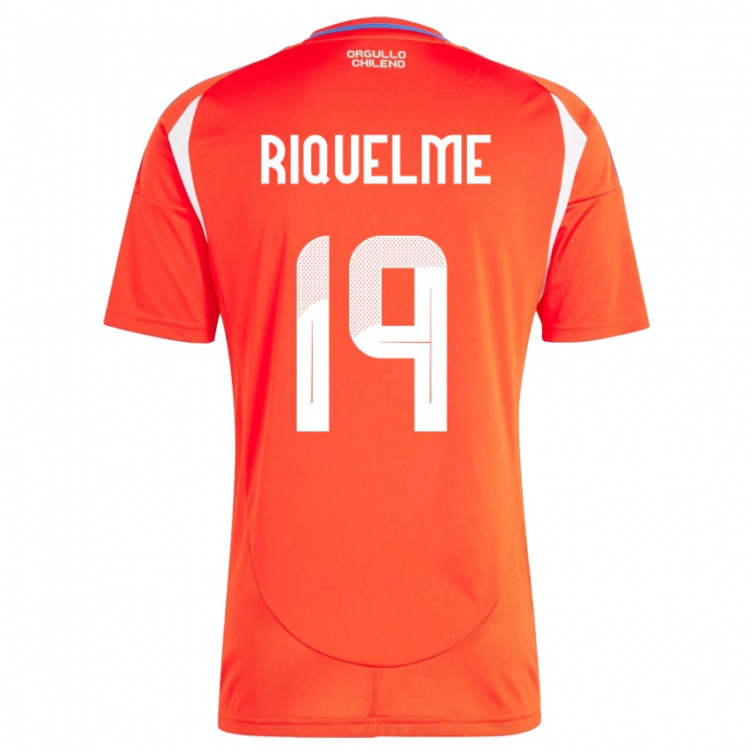 Hombre Camiseta Chile Benjamín Riquelme #19 Rojo 1ª Equipación 24-26 La Camisa Chile