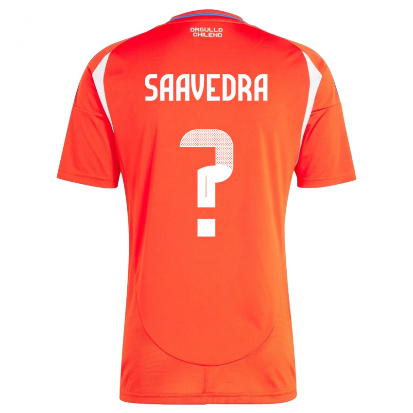 Hombre Camiseta Chile Danilo Saavedra #0 Rojo 1ª Equipación 24-26 La Camisa Chile