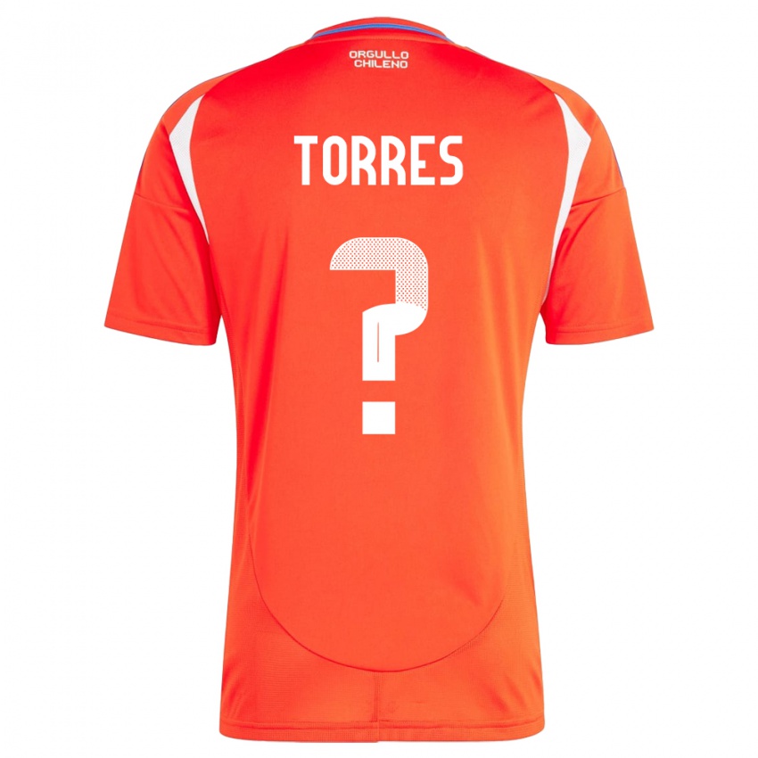 Hombre Camiseta Chile Bruno Torres #0 Rojo 1ª Equipación 24-26 La Camisa Chile