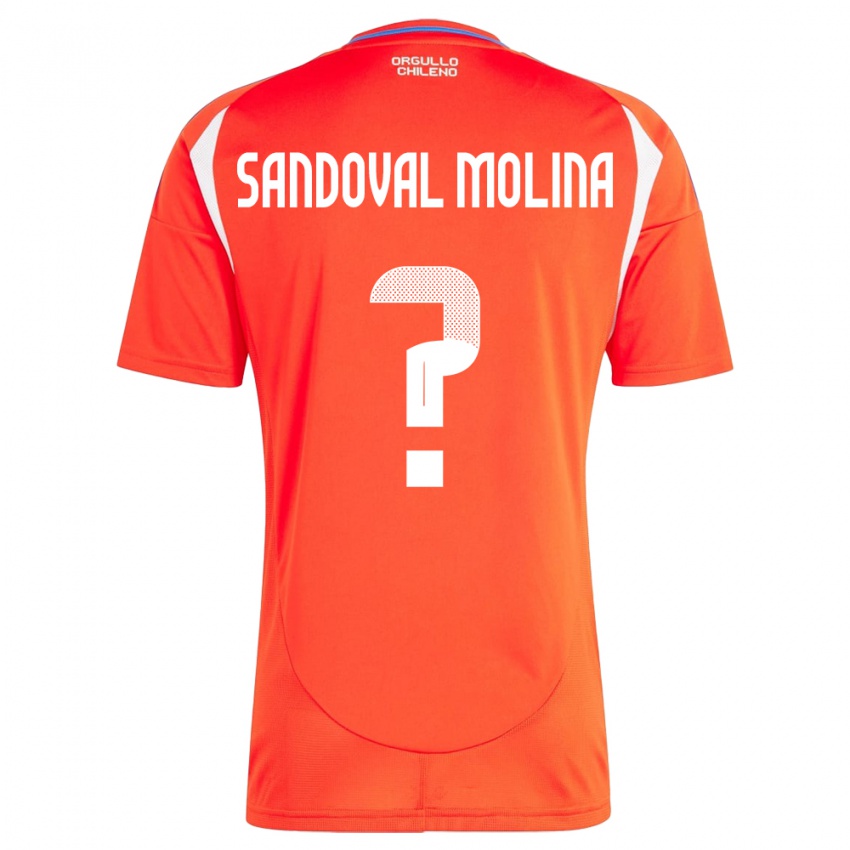 Hombre Camiseta Chile Mario Sandoval Molina #0 Rojo 1ª Equipación 24-26 La Camisa Chile