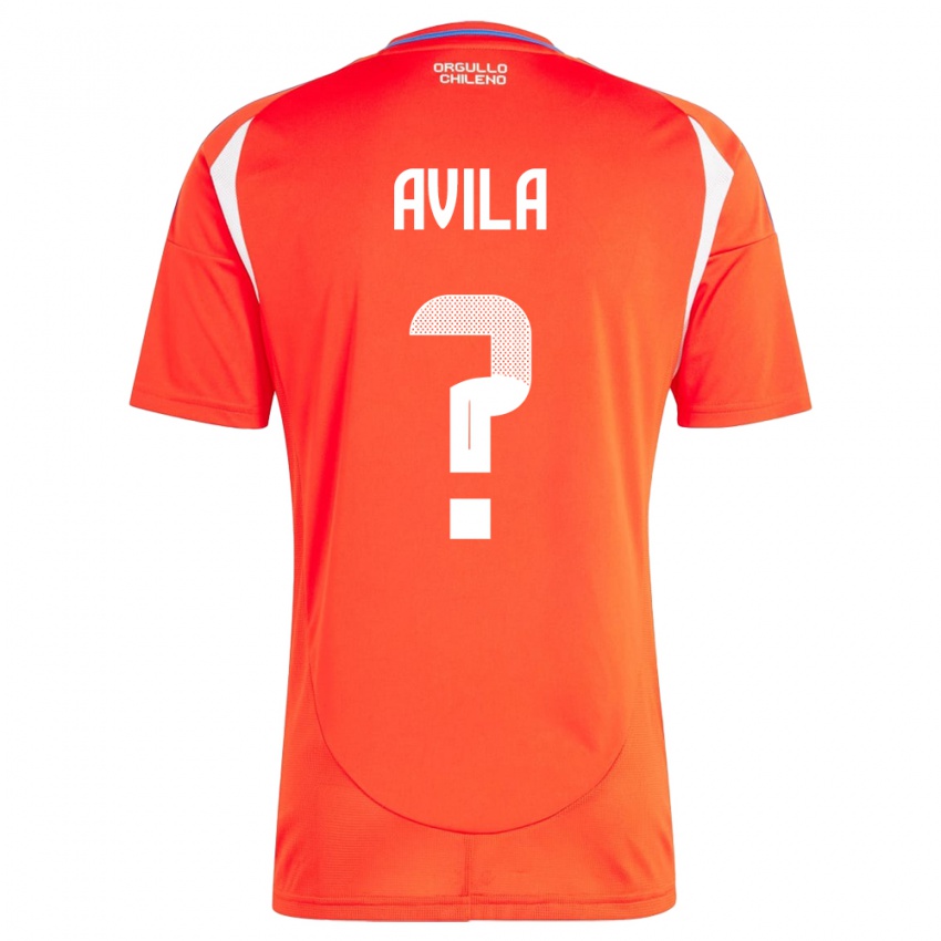 Hombre Camiseta Chile Gustavo Ávila #0 Rojo 1ª Equipación 24-26 La Camisa Chile