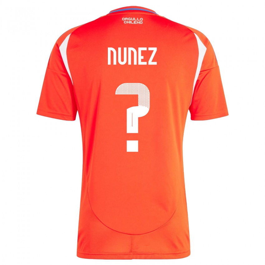 Hombre Camiseta Chile Renato Nuñez #0 Rojo 1ª Equipación 24-26 La Camisa Chile