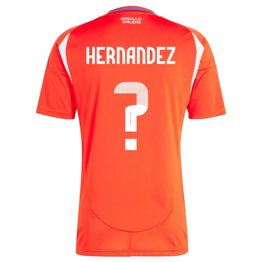 Hombre Camiseta Chile Camilo Hernández #0 Rojo 1ª Equipación 24-26 La Camisa Chile