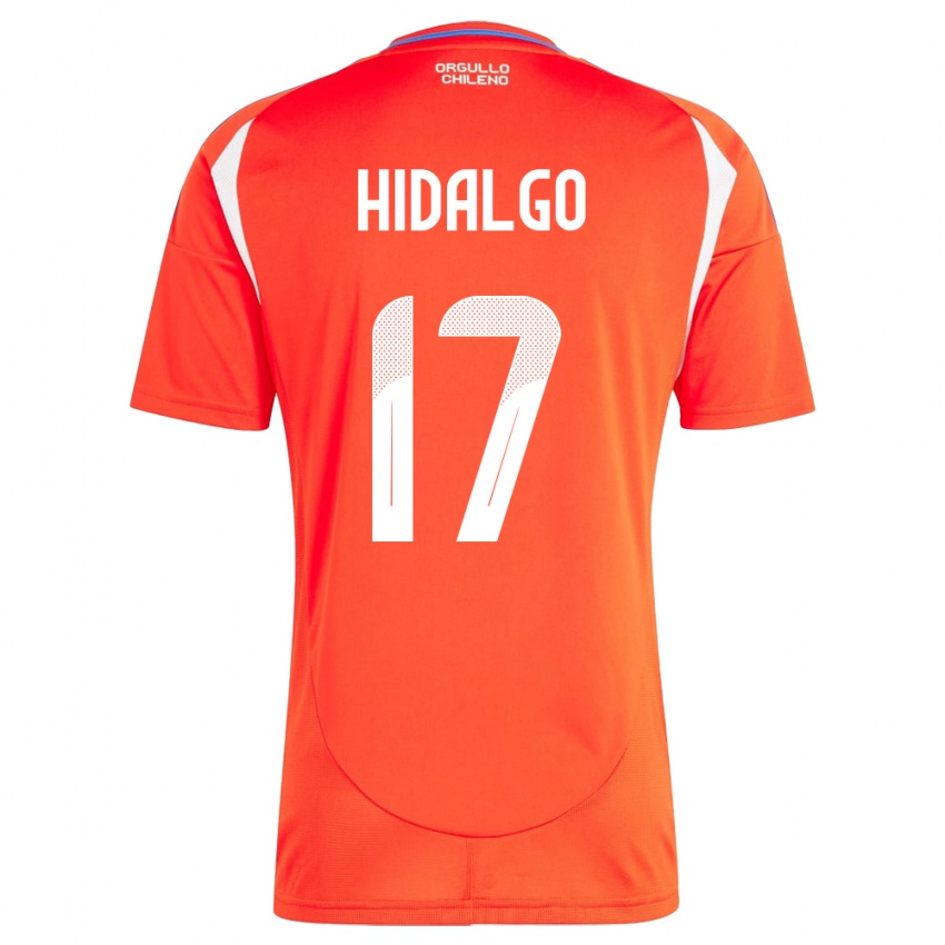 Hombre Camiseta Chile Fernanda Hidalgo #17 Rojo 1ª Equipación 24-26 La Camisa Chile