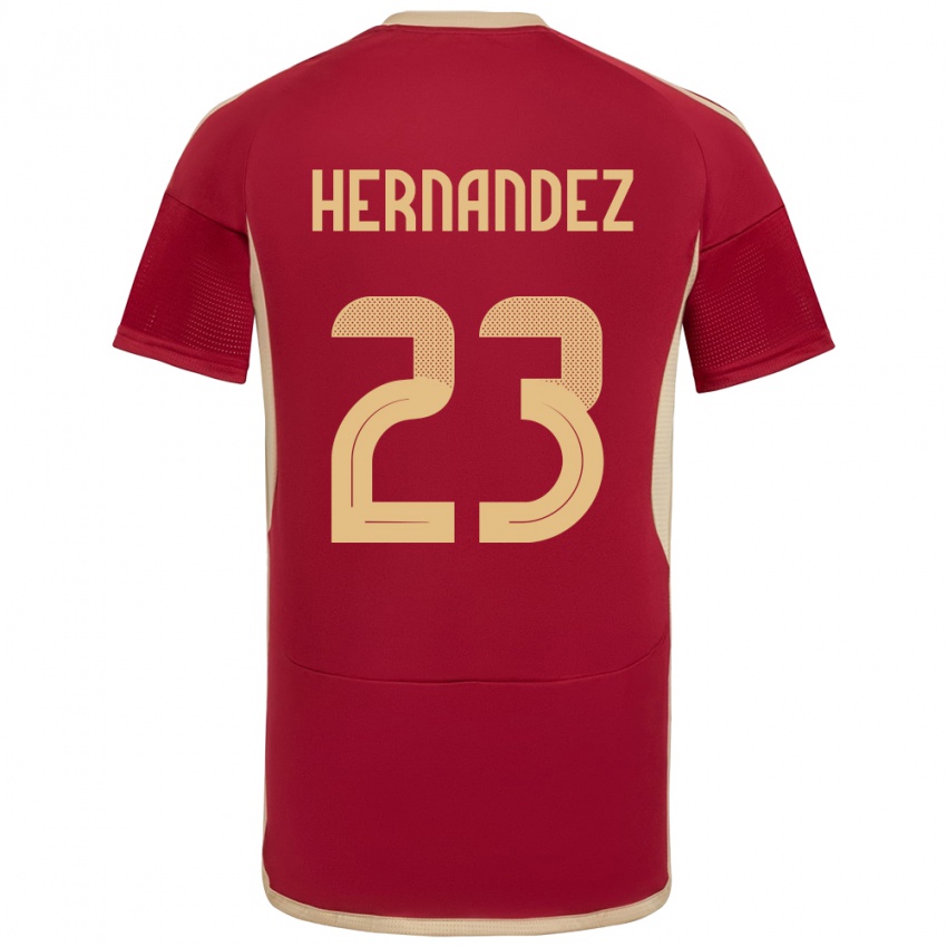 Hombre Camiseta Venezuela Luifer Hernández #23 Borgoña 1ª Equipación 24-26 La Camisa Chile