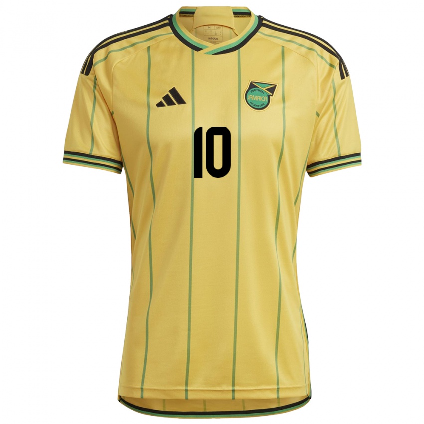 Hombre Camiseta Jamaica Jody Brown #10 Amarillo 1ª Equipación 24-26 La Camisa Chile