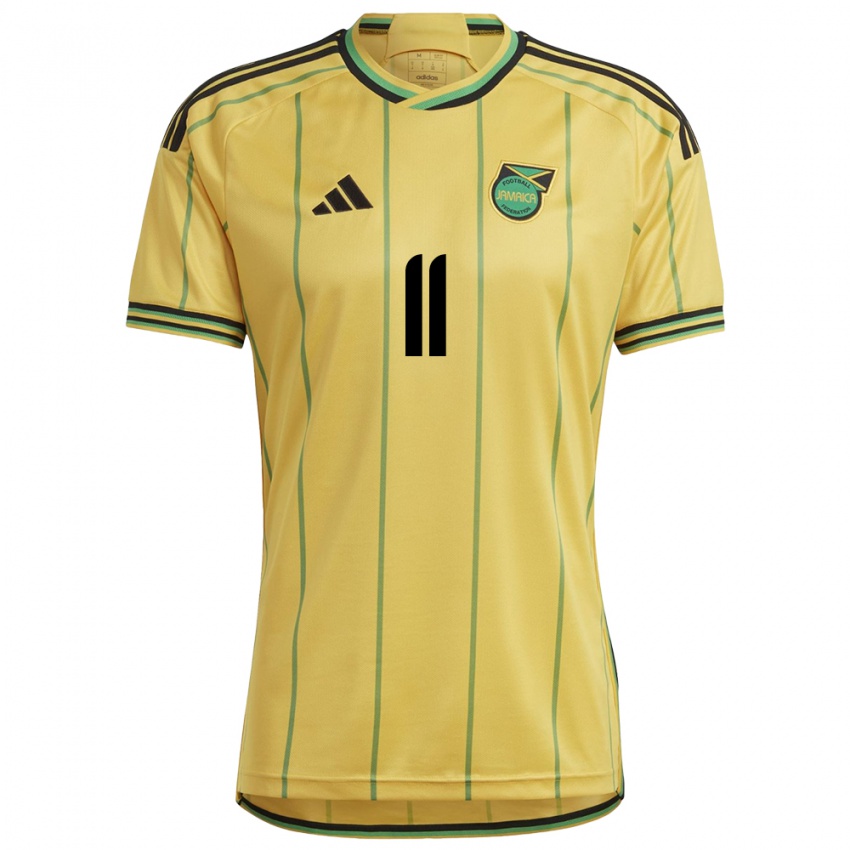 Hombre Camiseta Jamaica Destiny Powell #11 Amarillo 1ª Equipación 24-26 La Camisa Chile