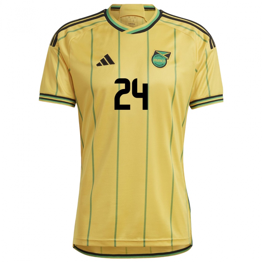 Hombre Camiseta Jamaica Andre Blake #24 Amarillo 1ª Equipación 24-26 La Camisa Chile