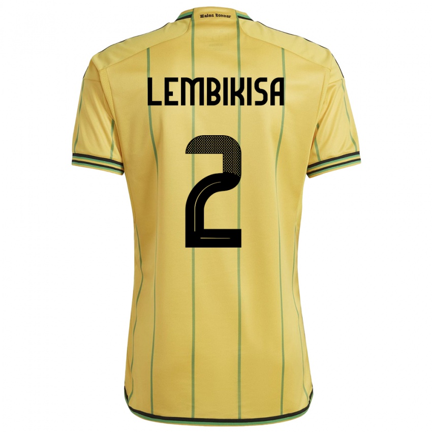 Hombre Camiseta Jamaica Dexter Lembikisa #2 Amarillo 1ª Equipación 24-26 La Camisa Chile