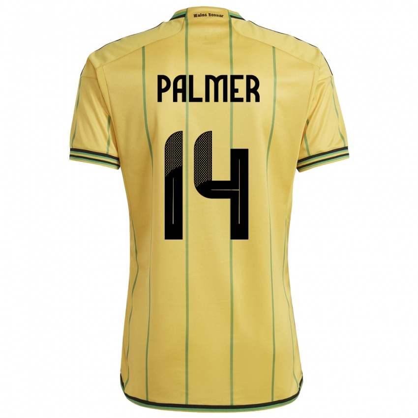 Hombre Camiseta Jamaica Kasey Palmer #14 Amarillo 1ª Equipación 24-26 La Camisa Chile